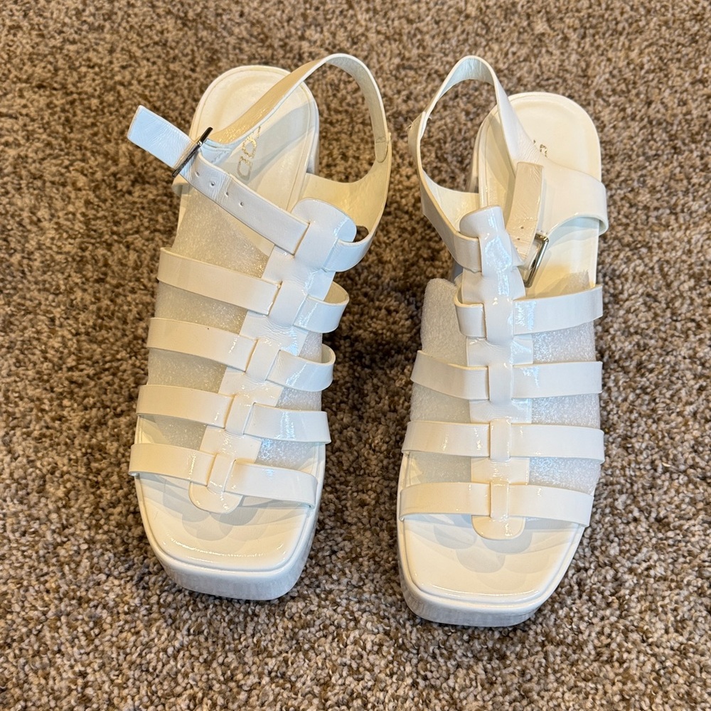 Elegant White Strappy Sandals